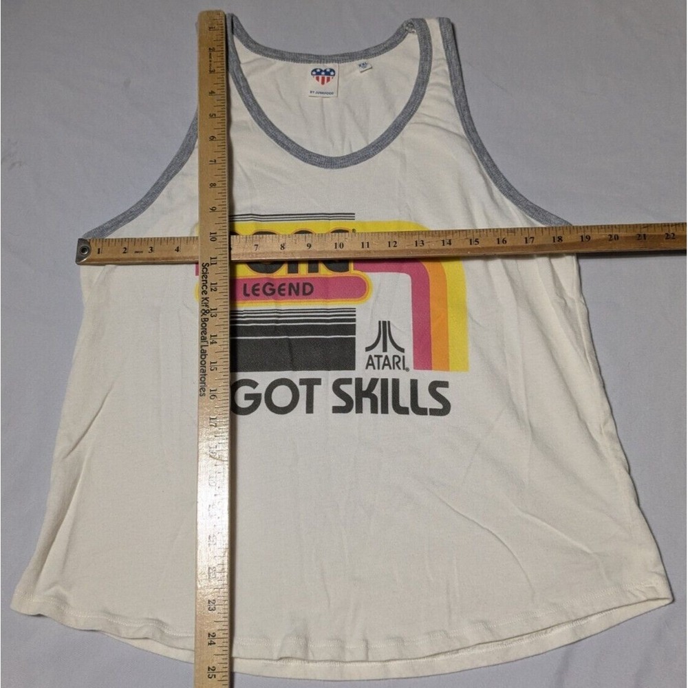 ATARI PONG LEGEND I HAVE SKILLS x JUNK FOOD RETRO Women 2XL Ivory Tank Top - Picture 9 of 15